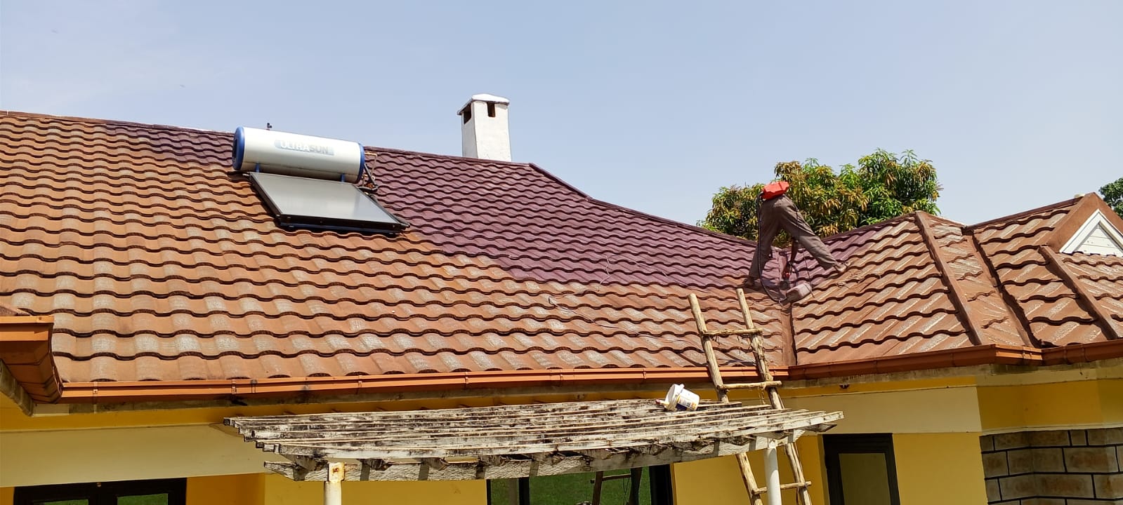 Roof painting project